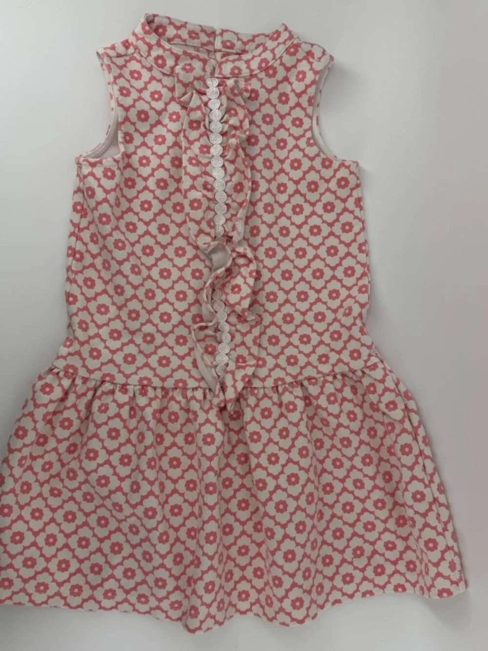 Janie and Jack pink floral dress with lace up front. Size: 6 years - Picture 1 of 4